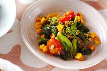 菜の花のピリ辛炒め