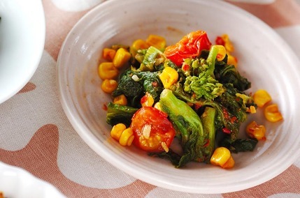 菜の花のピリ辛炒め