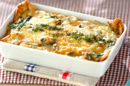 ホウレン草の豆乳パイ