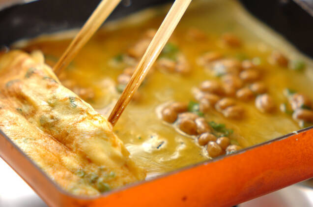 納豆のだし巻き卵の作り方の手順6
