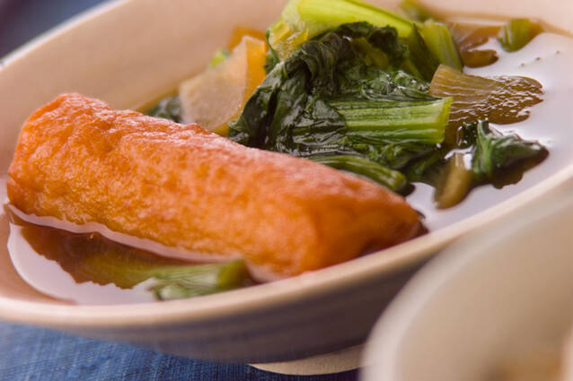 青菜とごぼ天の煮物