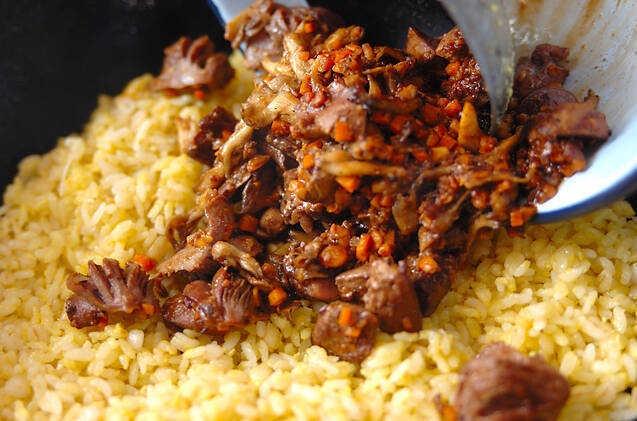 鶏レバー麦ご飯チャーハンの作り方の手順4