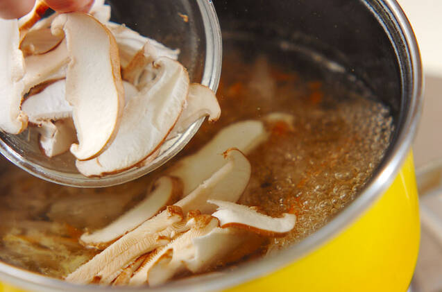 大根とシイタケのスープの作り方の手順4
