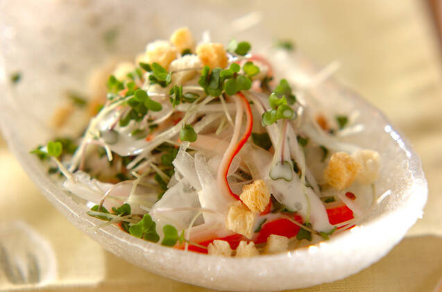 新玉ネギのサラダ