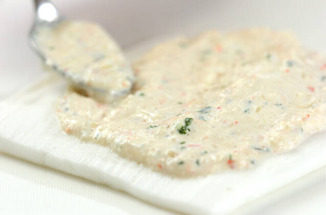 ハンペンのカニマヨはさみの作り方の手順3