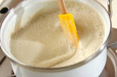 ココナッツミルクと米粉のプリン・季節のフルーツのマチェドニアソースの作り方1