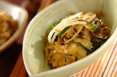 モヤシのソース卵とじ