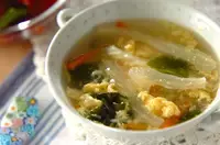 セロリと卵のスープ