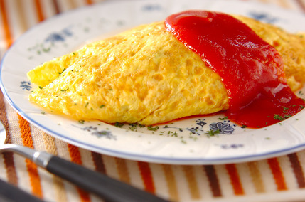 サーモンオムライス