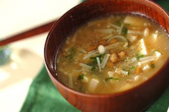 エノキ入り納豆汁