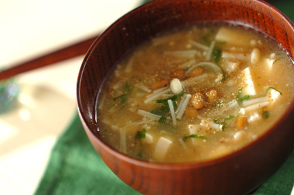 エノキ入り納豆汁