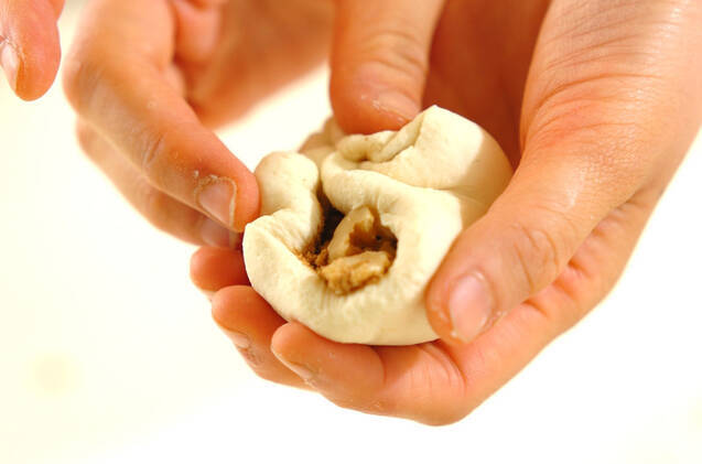 韓国の屋台菓子 ホットク風豆腐入り焼き餅の作り方の手順3