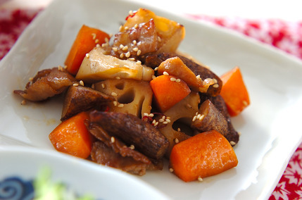 豚肉と根菜のきんぴら