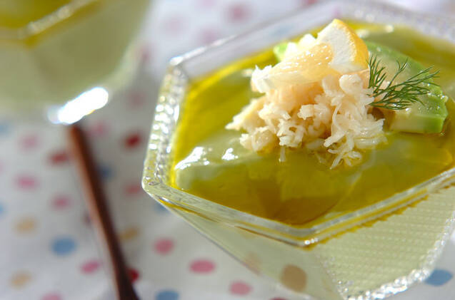 ホタテのうまみたっぷり！アボカドと豆腐のムース