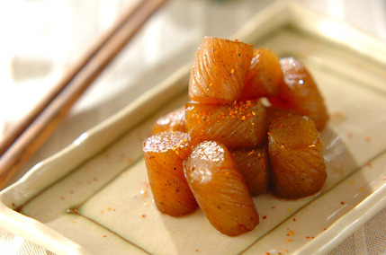 手綱コンニャクのきんぴら風炒め