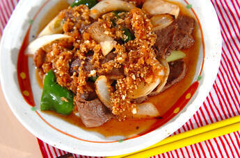 牛カルビの炒め物