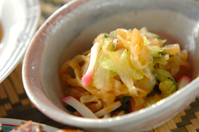 クラゲの酢の物 副菜 レシピ 作り方 E レシピ 料理のプロが作る簡単レシピ