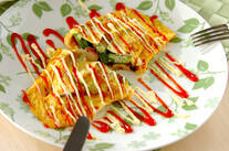 エビとカマンベールチーズのオムレツ