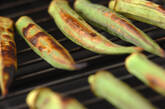 オクラ網焼きの作り方2
