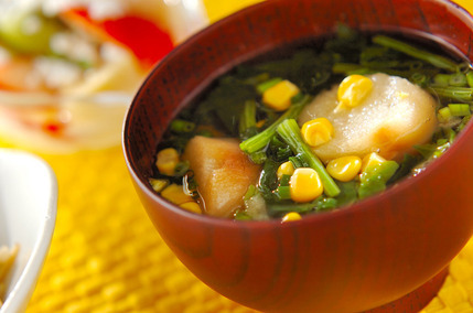 ホウレン草のお吸い物