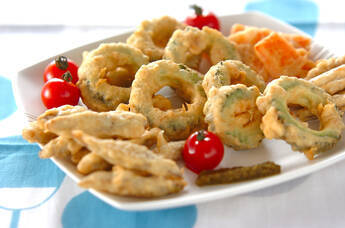 ゴーヤのツナ天ぷら