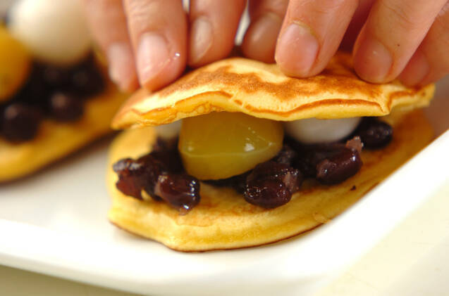 どら焼き風パンケーキの作り方の手順4