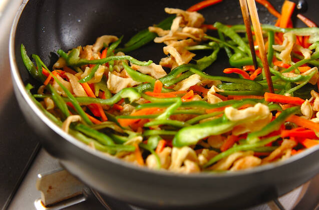 切干し大根の炒め物の作り方の手順4