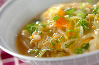 白菜の親子とじ