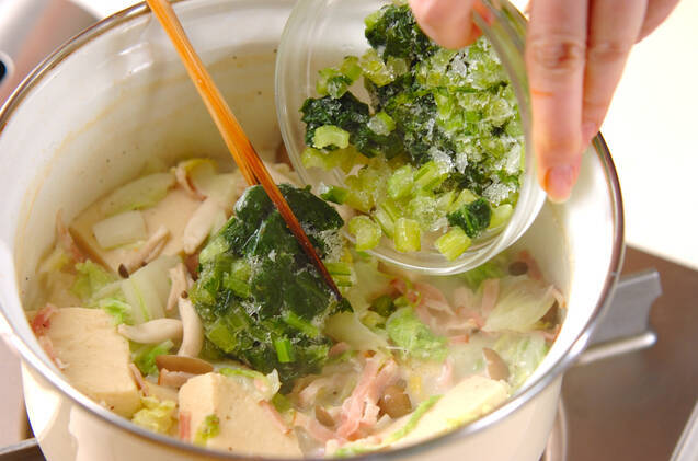 高野豆腐のミルク煮の作り方の手順4