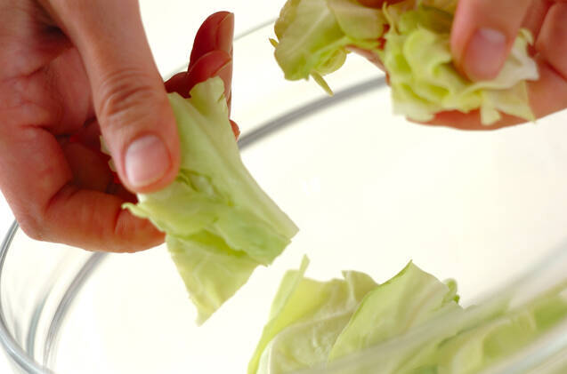 春キャベコーンの作り方の手順1