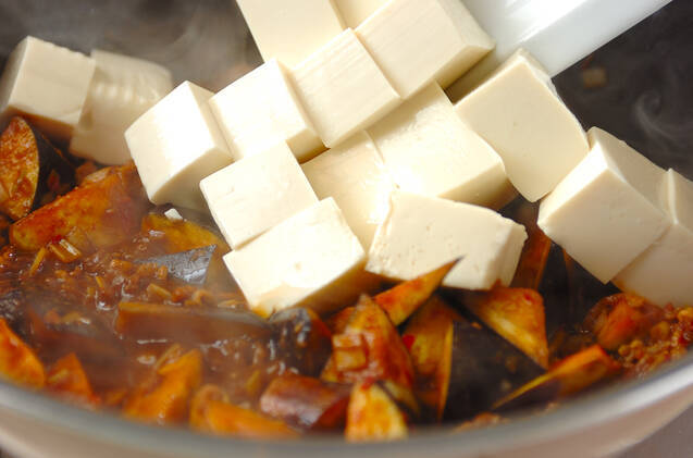 マーボーカレーナス豆腐の作り方の手順3