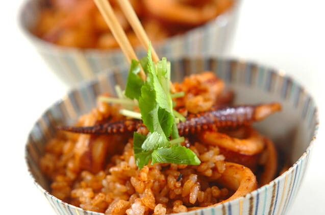 イカワタご飯の作り方の手順3