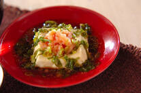 豆腐のレンジ蒸しネギダレがけ