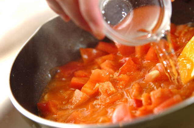 フレッシュトマトのパスタの作り方の手順4