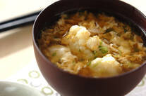 カリフラワーのかき玉汁