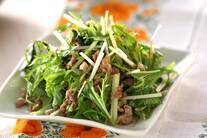 ホウレン草の肉炒め