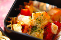 ジャガイモと鮭のチーズ焼き