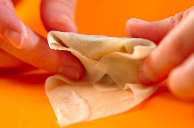 キノコのクリーム春巻きの作り方の手順3