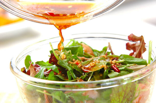 緑の温サラダの作り方の手順4