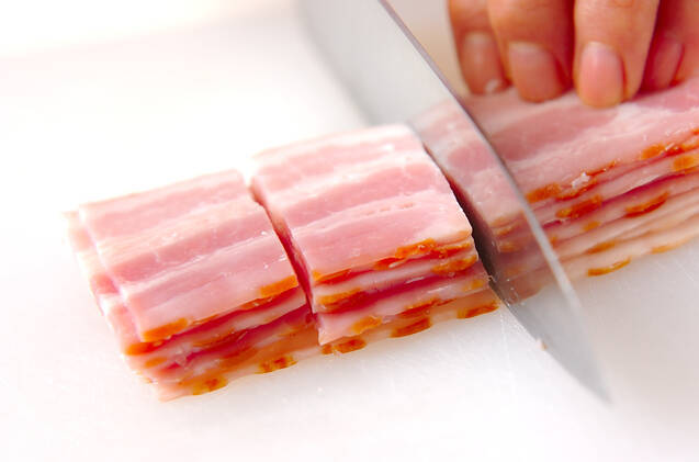 緑の温サラダの作り方の手順1