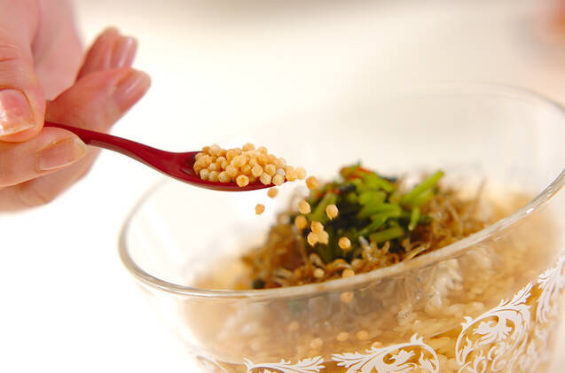 チリメン山椒の冷茶漬けの作り方の手順2