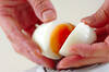 輪切りバジルゆで卵の作り方の手順1