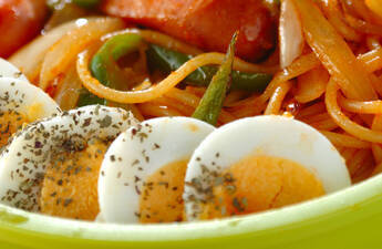 輪切りバジルゆで卵