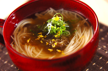 とろろ昆布入りにゅうめん