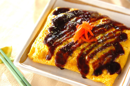 豚バラ肉の卵包み焼き