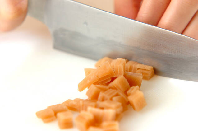 八つ橋入り抹茶栗アイスの作り方の手順2