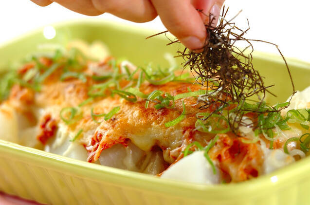 大根のキムチチーズ焼きの作り方の手順2