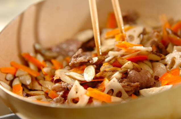 牛肉入りきんぴらの作り方の手順5