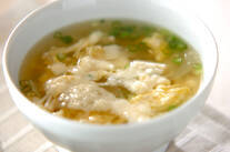 チーズ入りかきたま汁