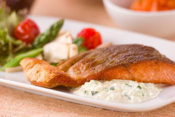 鮭のソテータルタルソース